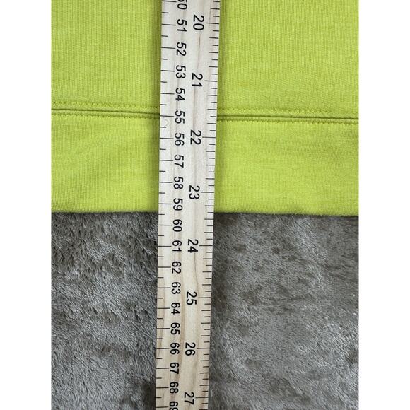 Under Armor Sweatshirt Women Medium Lime Green Sweater Loose Fit Funnel Neck - Picture 7 of 8